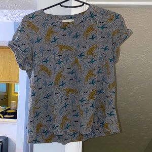 Anthropologie T.La Exploration cuffed short sleeve tee